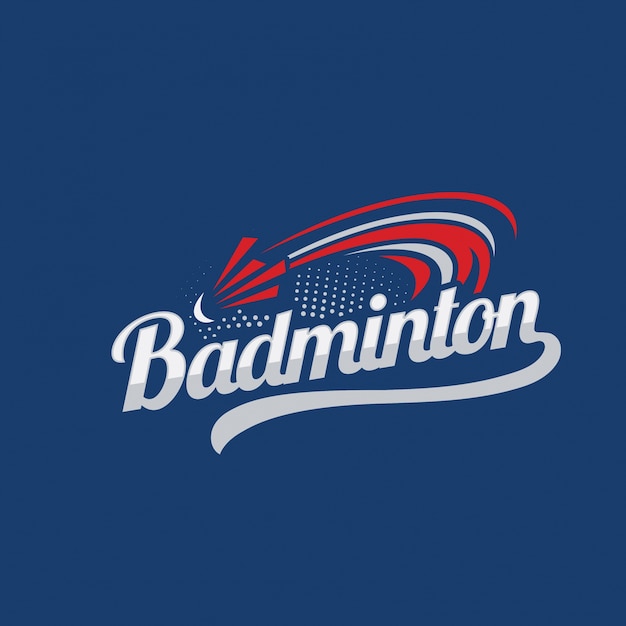 Moderne badminton abzeichen logo illustration