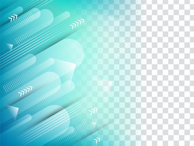 Moderne blaue Farbe stilvoller geometrischer transparenter Hintergrundvektor