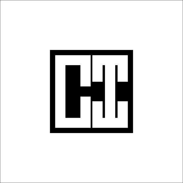 Moderne Buchstabenkombinations-Logo mit minimalistischem Design