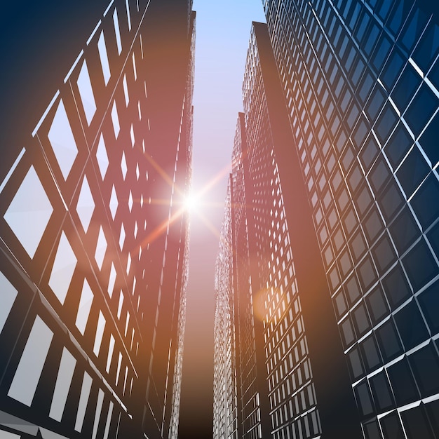 Moderne Bürogebäude im Finanzviertel