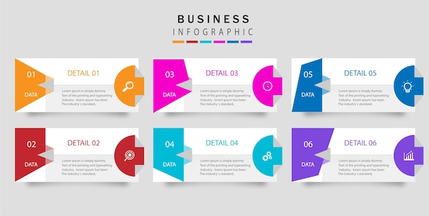 Moderne bunte infografik