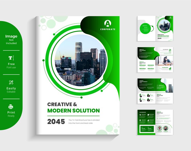 Moderne bunte Seiten Corporate Business Broschüren-Design-Vorlage-Layout