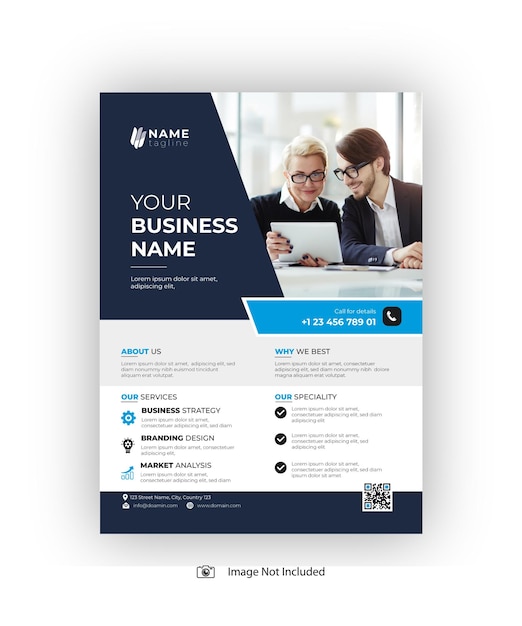 Moderne business-flyer-vorlage a4