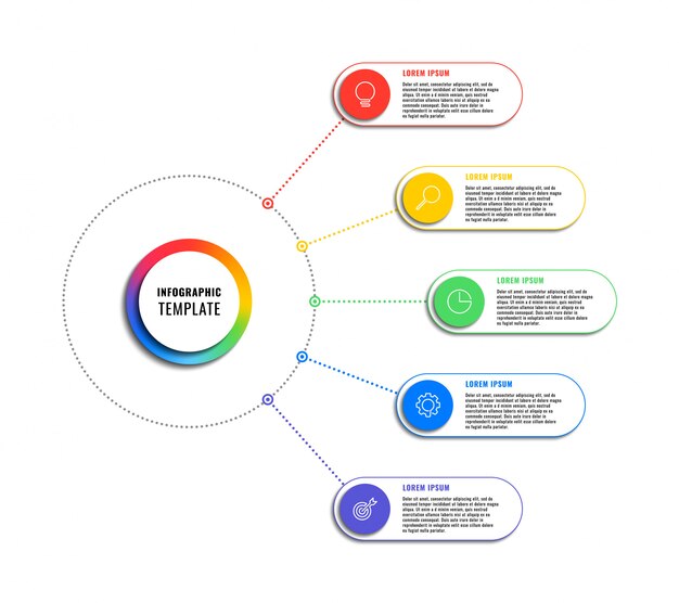 Moderne business-infografiken mit realistischen elementen. vorlage für unternehmensberichte