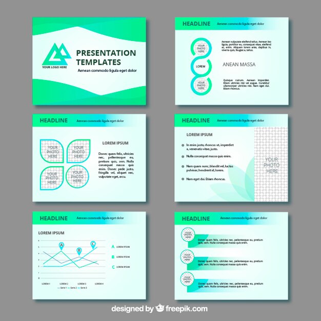 Moderne business-präsentation mit graphen