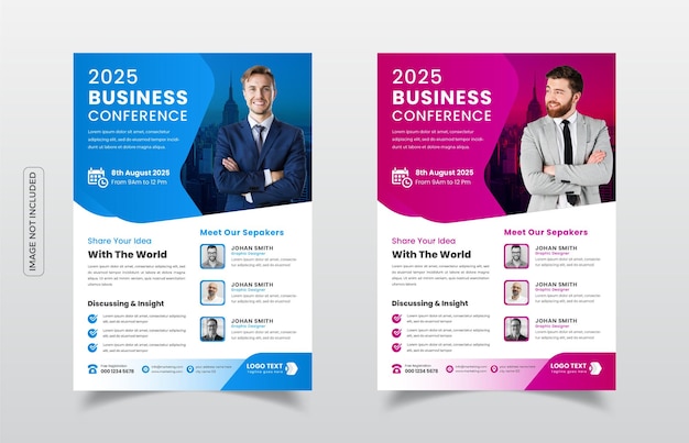 Moderne corporate business konferenz flyer template design