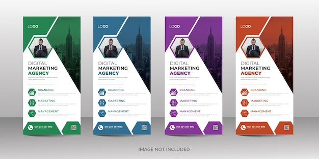 moderne Corporate-Rack-Karte oder DL-Flyer-Design-Vorlage