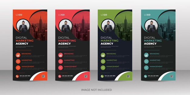 moderne Corporate-Rack-Karte oder DL-Flyer-Design-Vorlage