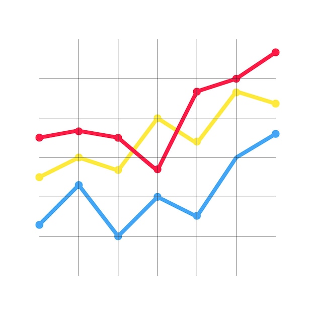Moderne Diagrammbalken, flaches Design, Infografiken, Symbol, Zeichen, Vektorillustration