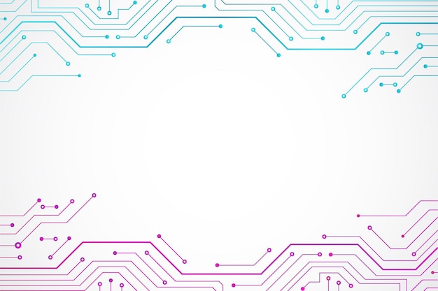 Moderne digitale Leiterplatten-Hintergrund mit futuristischen Tech-Elementen