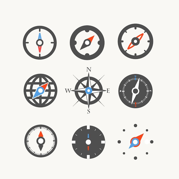 Moderne dünne Farb-Web-Icons-Sammlung isoliert auf Weiß
