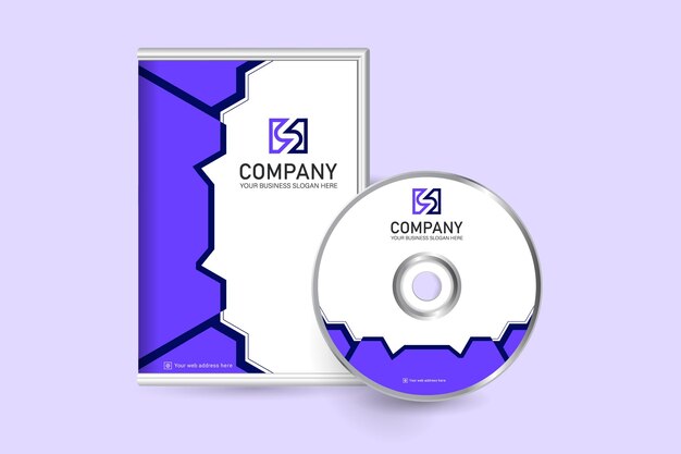 Moderne dvd-hülle und disc-label-vorlage für das briefpapierdesign von unternehmen