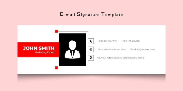 Moderne e-mail-signaturvorlage, e-mail-fußzeile und business- oder corporate-facebook-cover-design