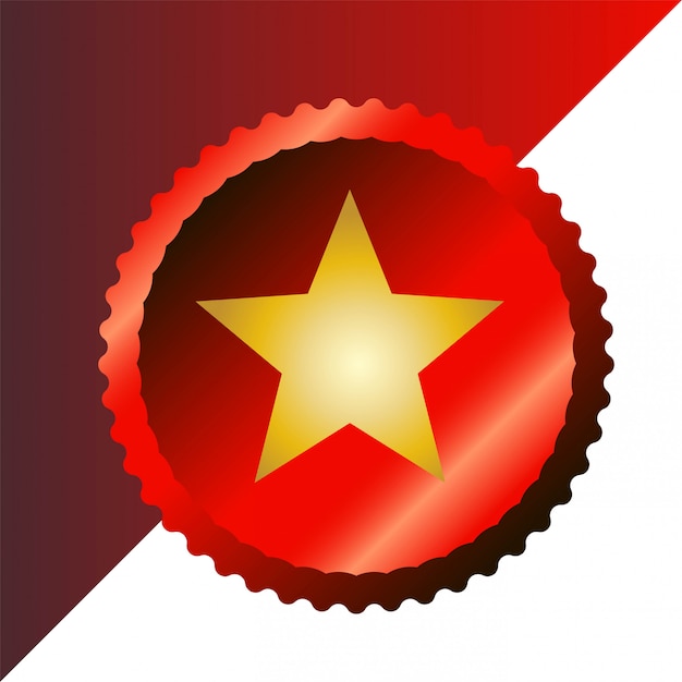 Moderne ecke stars ribbon logo