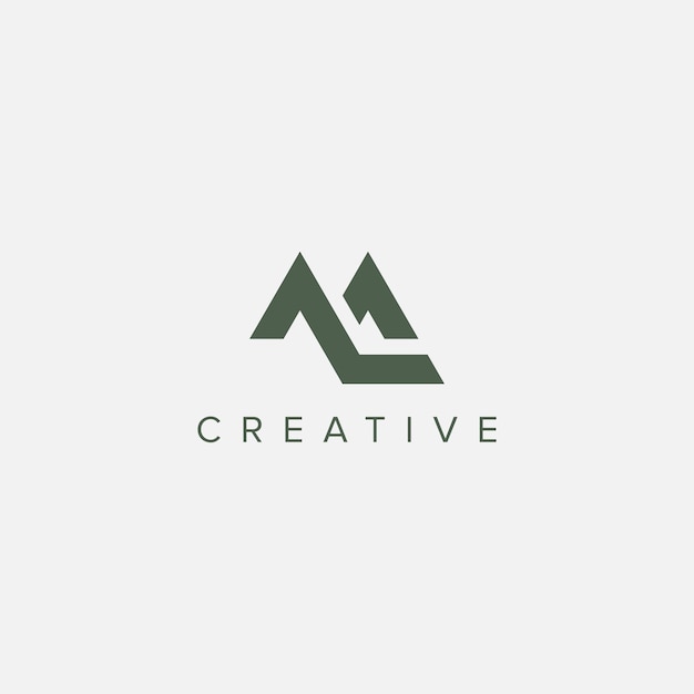 Moderne einzigartige Buchstabe ML LM Logo Design Vorlage Vektor