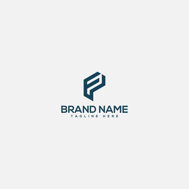 Moderne, einzigartige Buchstaben-FP-PF-Logo-Symbol-Design-Vorlagenelemente