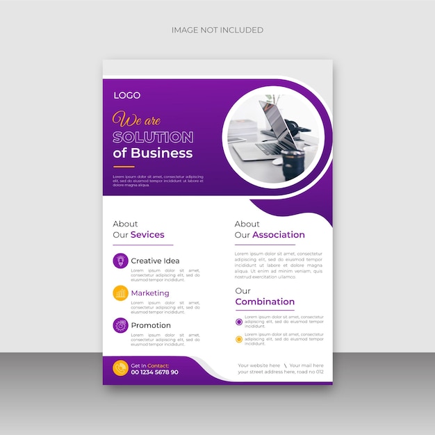 Moderne, einzigartige Business-Flyer-Designvorlage