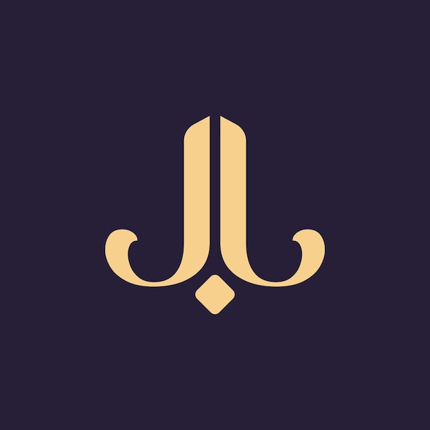 Moderne elegante jj- oder jl-logo-design-vorlage mit initialen auf basis von monogramm und buchstaben