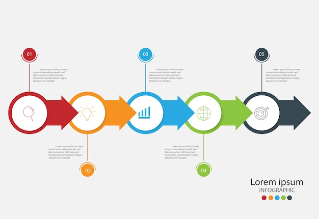 Vektor moderne elemente für business multicolor infografiken.