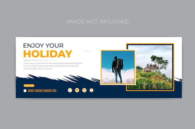 moderne Facebook-Cover-Design-Vorlage für Reisebüros