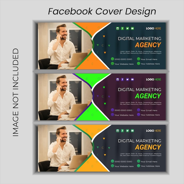 Vektor moderne facebook-cover-design-vorlage