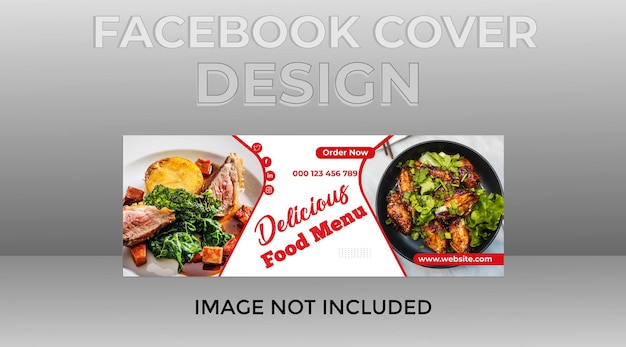 Vektor moderne facebook-cover-vorlage oder food-social-media-post-design