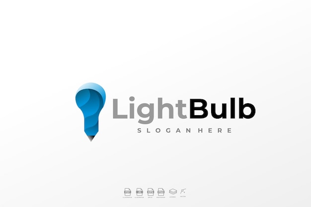 Vektor moderne farbverlauf bunte ideen glühbirne lampe logo vorlage illustration vektor