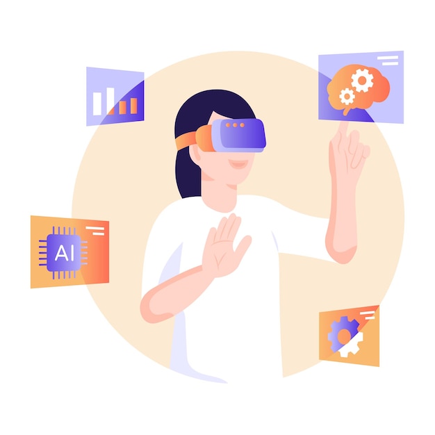 Moderne flache Illustration des Online-Kurses