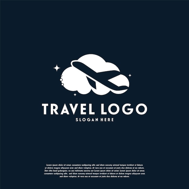 Moderne flat travel logo-designs, flugzeug-logo-vorlagen-designs, logo-symbol-symbol