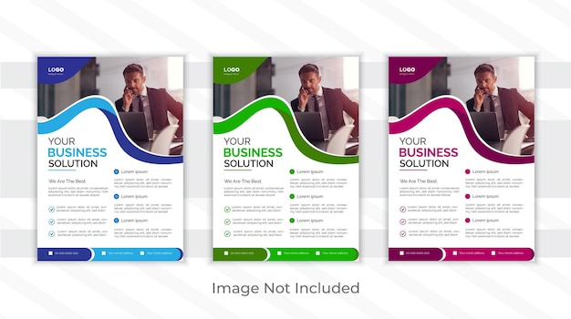 Moderne Flyer-Design-Vorlage mit 3 Farben