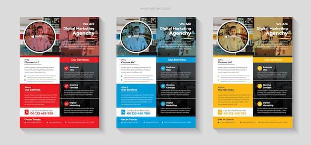 Moderne Flyer-Vorlage für eine digitale Marketingagentur Vorlage für eine Geschäftsagentur