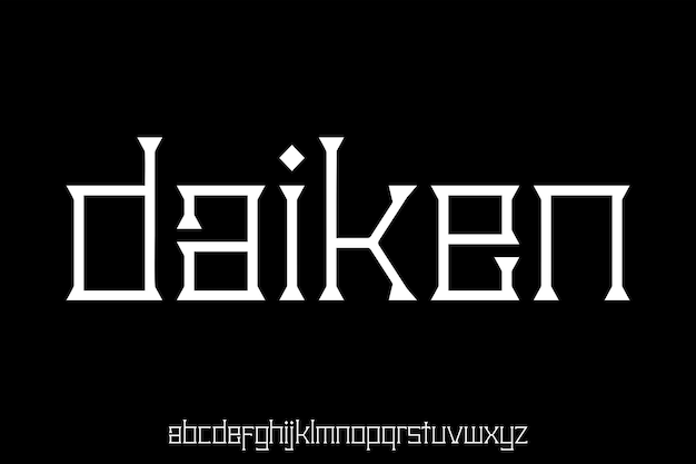 Vektor moderne futuristische moderne geometrische schriftart