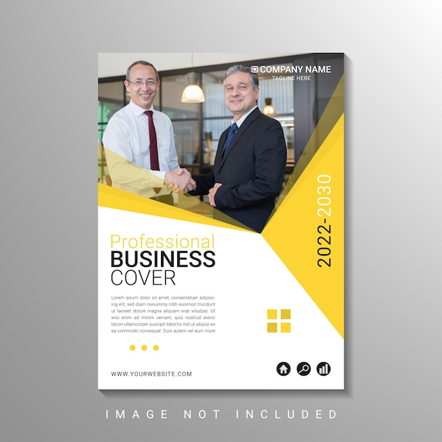 Moderne gelbe business-cover-designvorlage