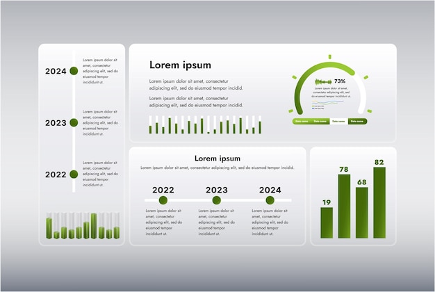 Vektor moderne geschäftsinfografien visuelle darstellung von daten