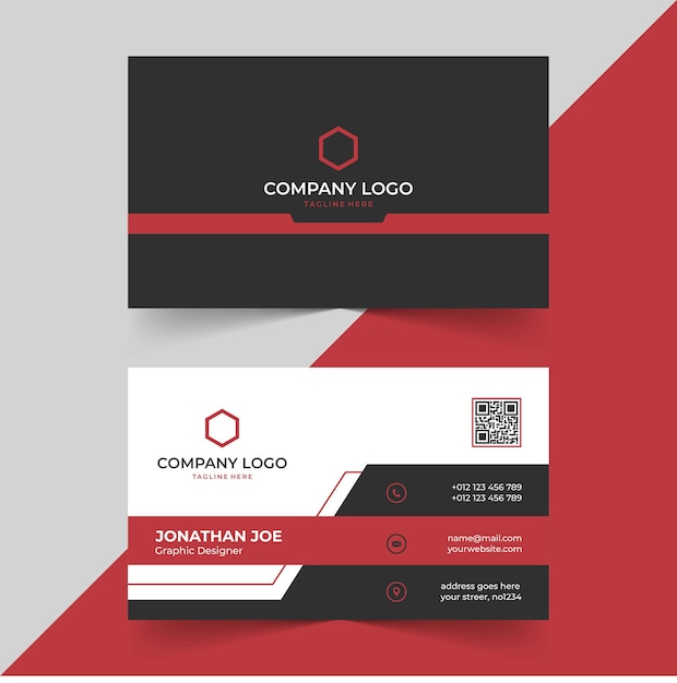 Moderne Geschäftskarte Kreatives und elegantes Visitenkartendesign Einfache Visitenkartenschablonenillustration