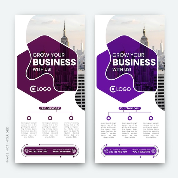 Moderne geschäftskonferenz-roll-up-banner- oder rack-karten-design-vorlage