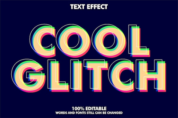 Moderne Glitch-Texteffekte mit modernem Farbstil