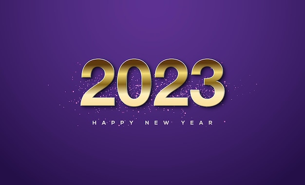 Moderne Goldzahl 2023 für Neujahrsgrüße
