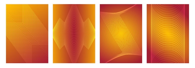 Moderne Gradient-Poster-Hintergrund-Vektor-Sammlungen Cover-Schablone mit lebendiger Perspektive geometrische Prismaformen Linie Ideales Design für soziale Medien Cover-Banner-Flyer