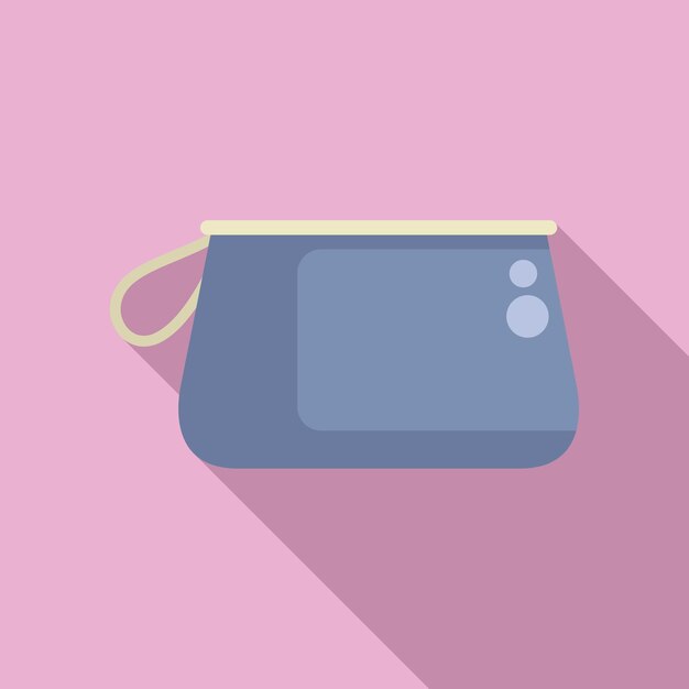 Moderne Grafik einer Zeichentrickbrieftasche auf rosa Hintergrund