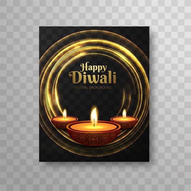 Moderne happy diwali broschüre