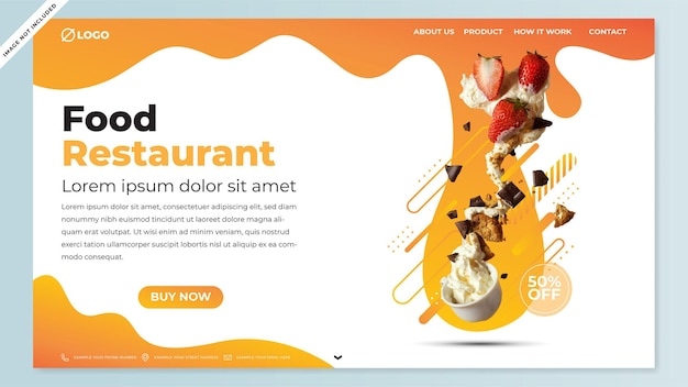 Vektor moderne homepage-designvorlage mit bildplatzierung