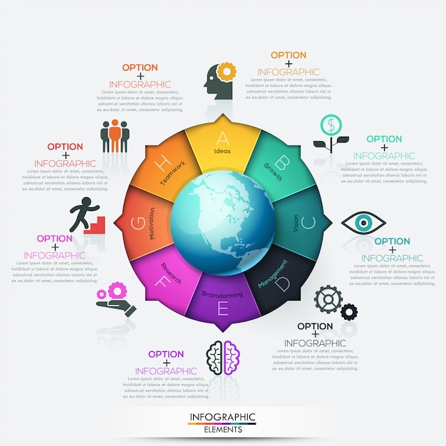 Moderne Infografik Designvorlage