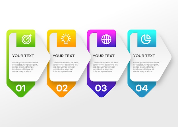 Moderne infografik-geschäftsvorlage