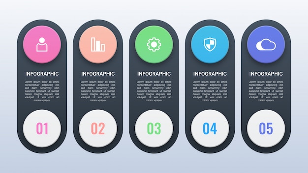 Moderne infografik mit optionen