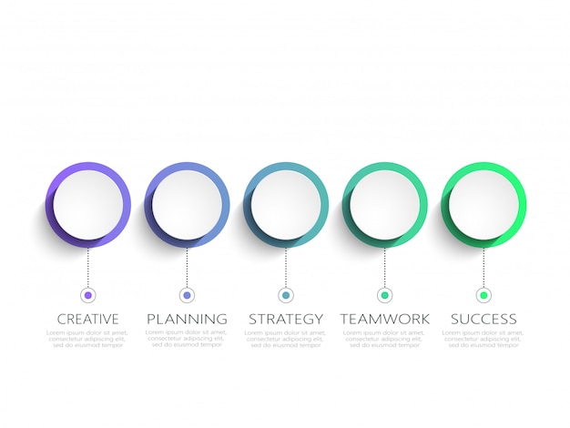 Moderne infografik-vorlage mit schritten