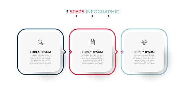 Moderne infografik-vorlage mit symbolen und pfeilen