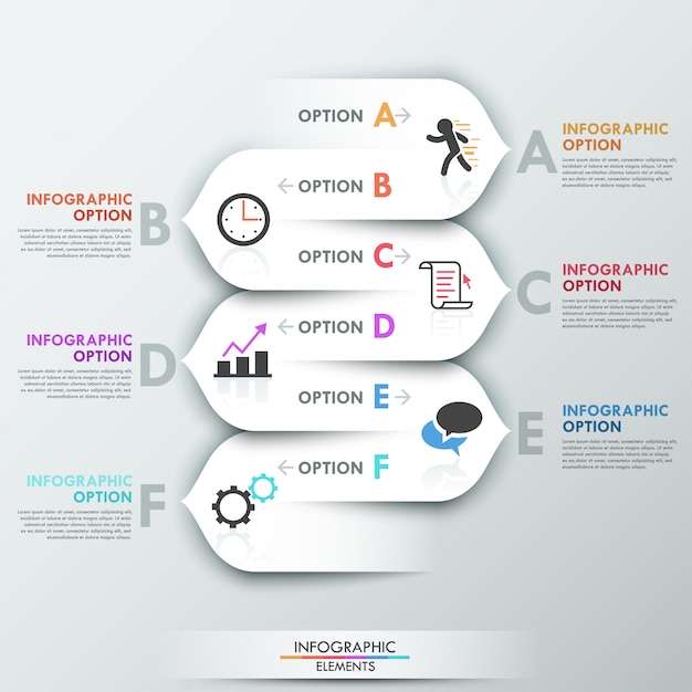 Moderne infografiken optionen banner