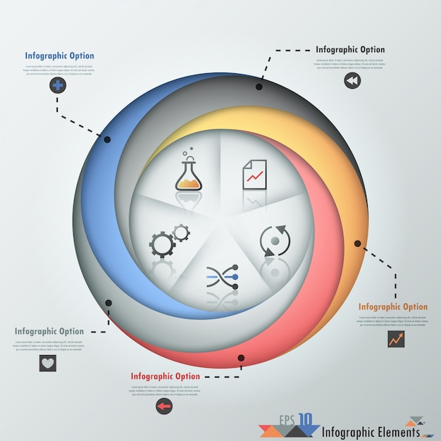 Vektor moderne infografiken optionen banner