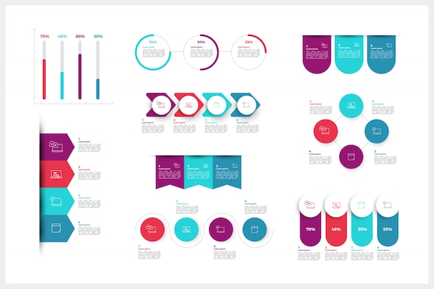 Moderne Infographik Elemente